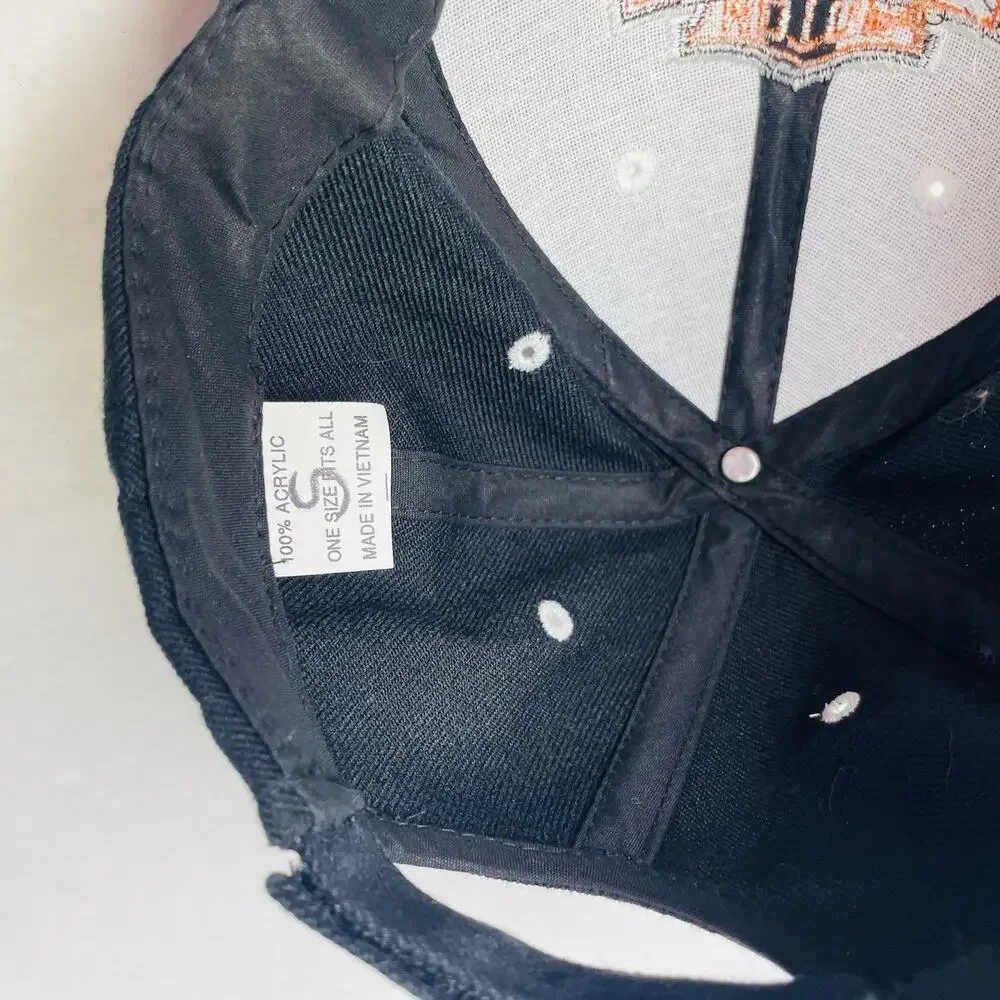 Harley Davidson Motorcycles Cap Embroidered‎ Logo Black StrapBack Baseball Hat